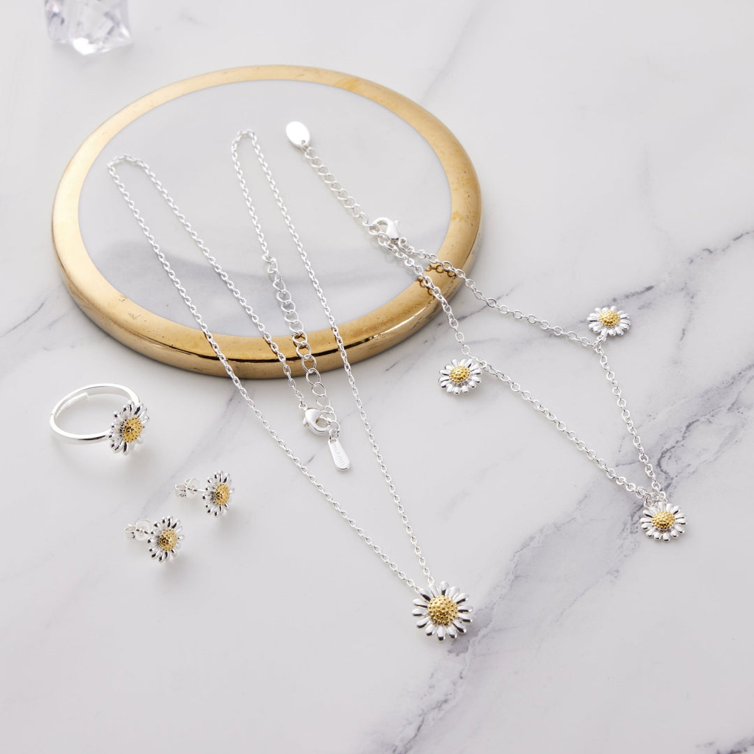 4pc Daisy Bracelet Set - Philip Jones Jewellery