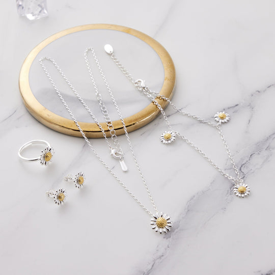 4pc Daisy Bracelet Set - Philip Jones Jewellery