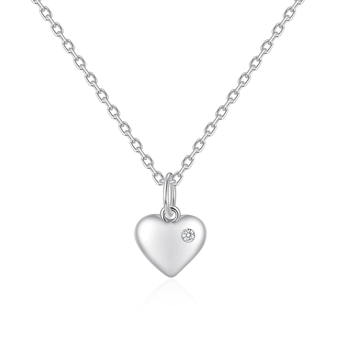 Kid's Sterling Silver Thank you for being our Flower Girl Heart Set Created with Zircondia® Crystals