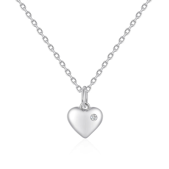 Kid's Sterling Silver Thank you for being our Flower Girl Heart Set Created with Zircondia® Crystals