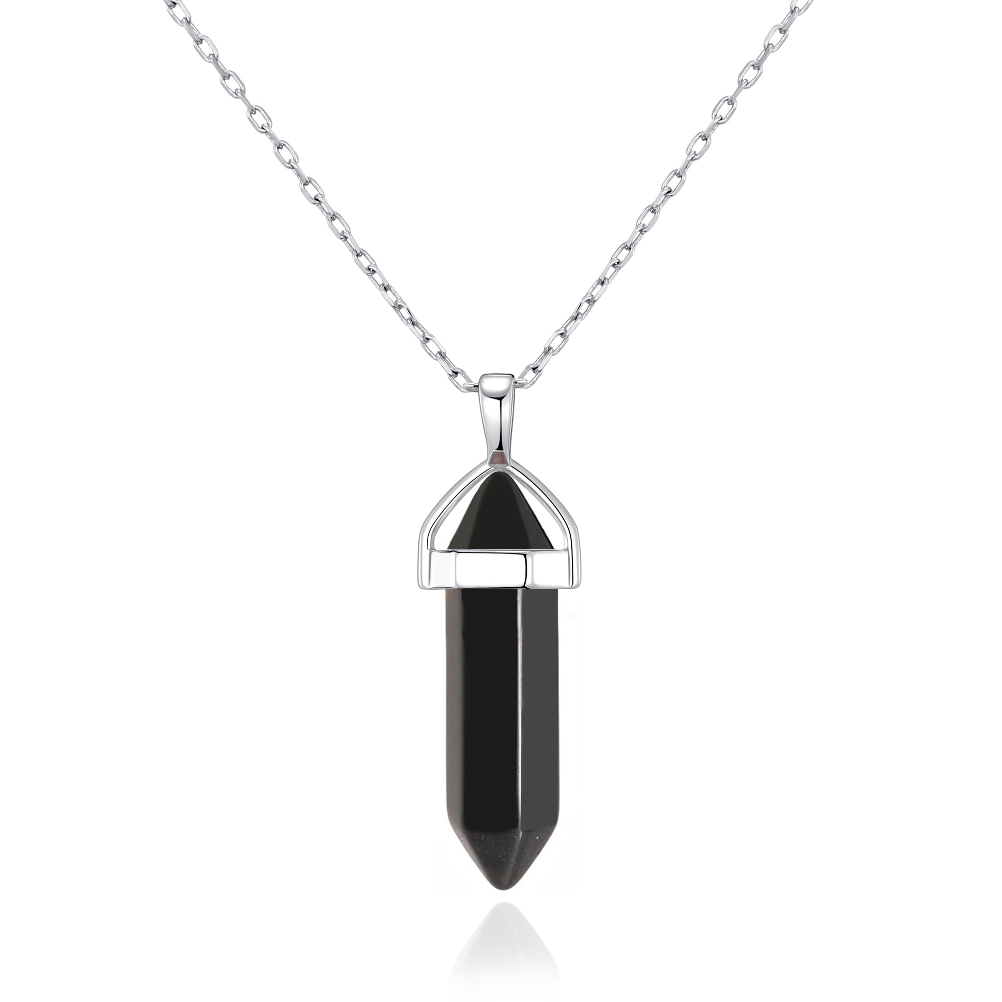 Black Onyx Genuine Gemstone Necklace