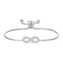 Bracelet Trèfle Plaqué Argent Avec Cristaux Zircondia - Philip Jones - Longueur 17.8cm + Rallonge - Cadeau - 12