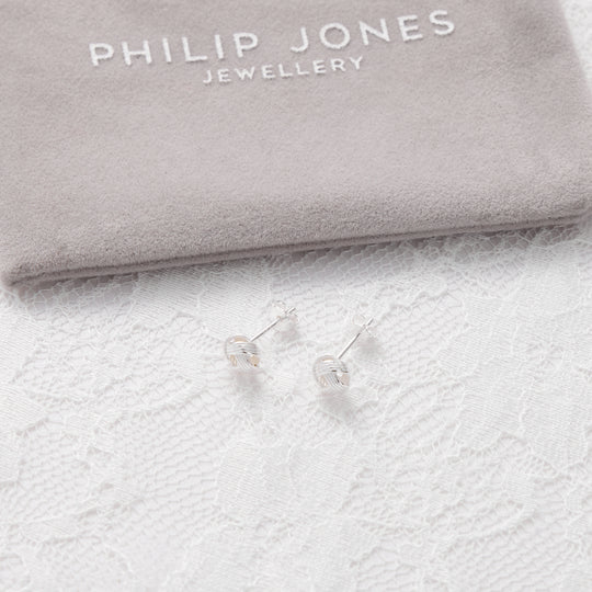 Sterling Silver Bridal Knot Earrings