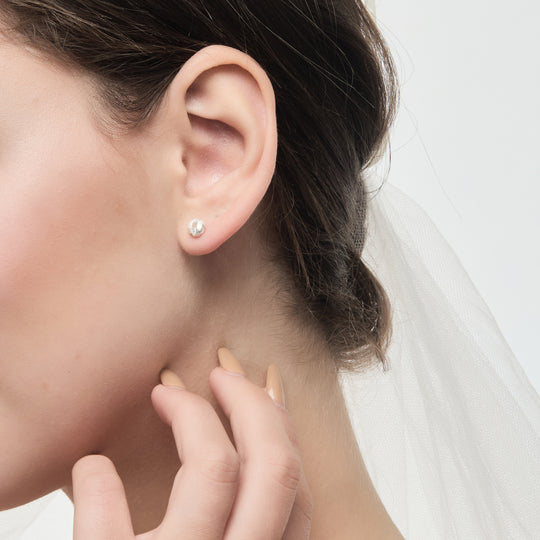 Sterling Silver Bridal Knot Earrings