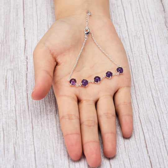 Amethyst Gemstone Bracelet - Philip Jones Jewellery