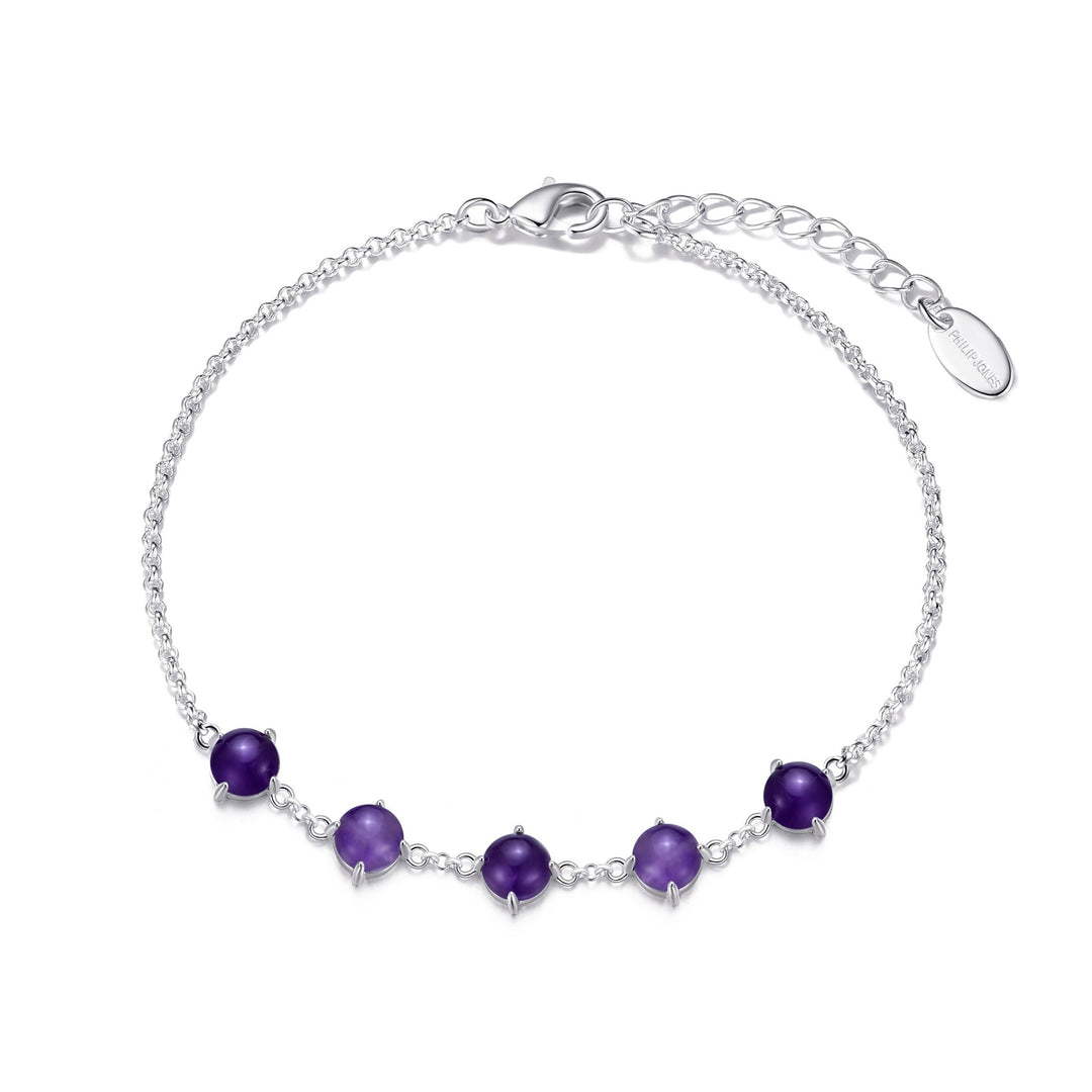 Amethyst Gemstone Bracelet - Philip Jones Jewellery