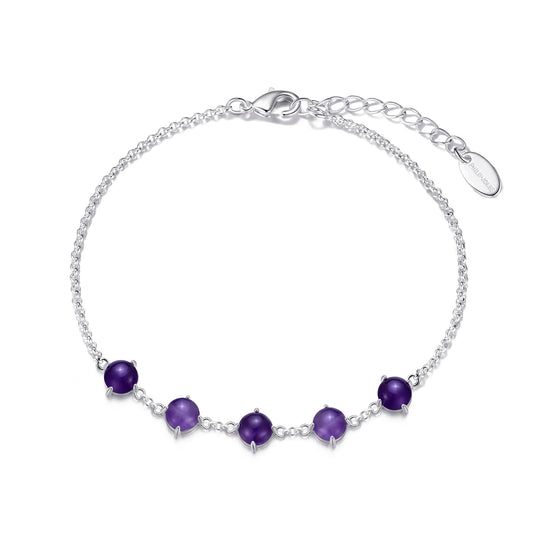 Amethyst Gemstone Bracelet - Philip Jones Jewellery