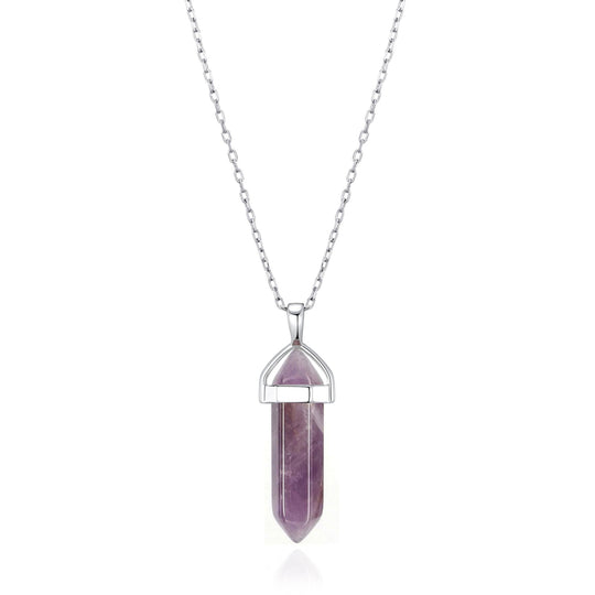 Amethyst Genuine Gemstone Necklace - Philip Jones Jewellery