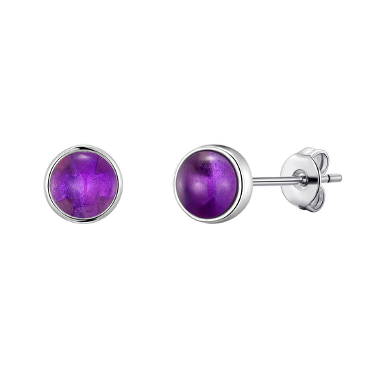 Amethyst Stud Earrings - Philip Jones Jewellery