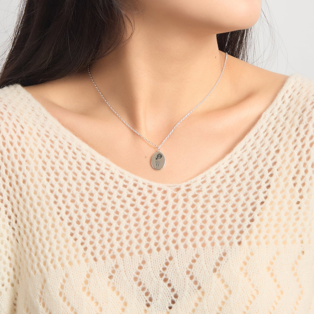 April Birth Flower Daisy Necklace - Philip Jones Jewellery