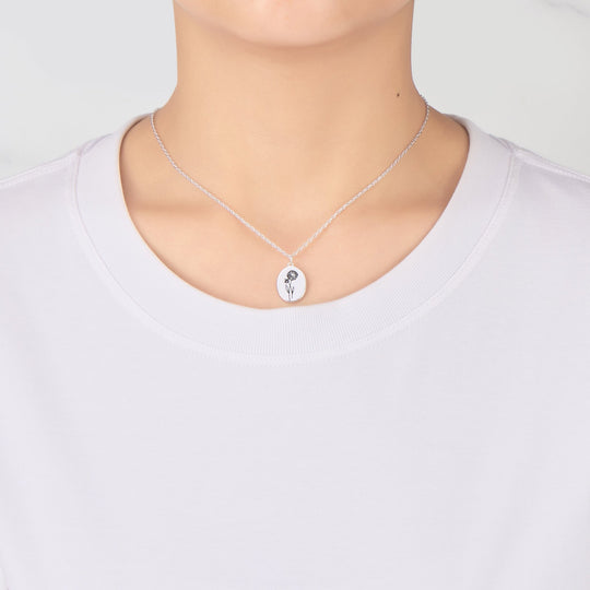 April Birth Flower Daisy Necklace with Card - Philip Jones Jewellery