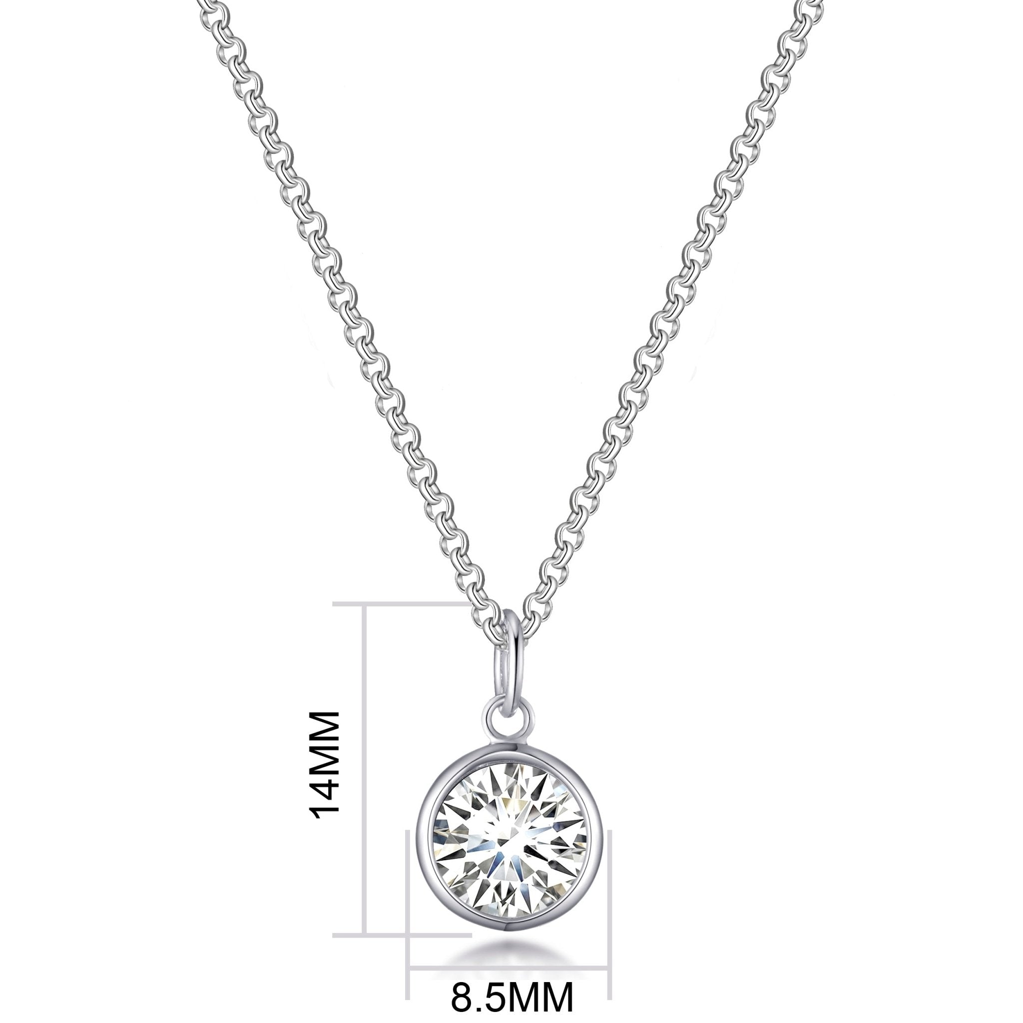 April (Diamond) Birthstone Necklace Created with Zircondia® Crystals - Philip Jones Jewellery