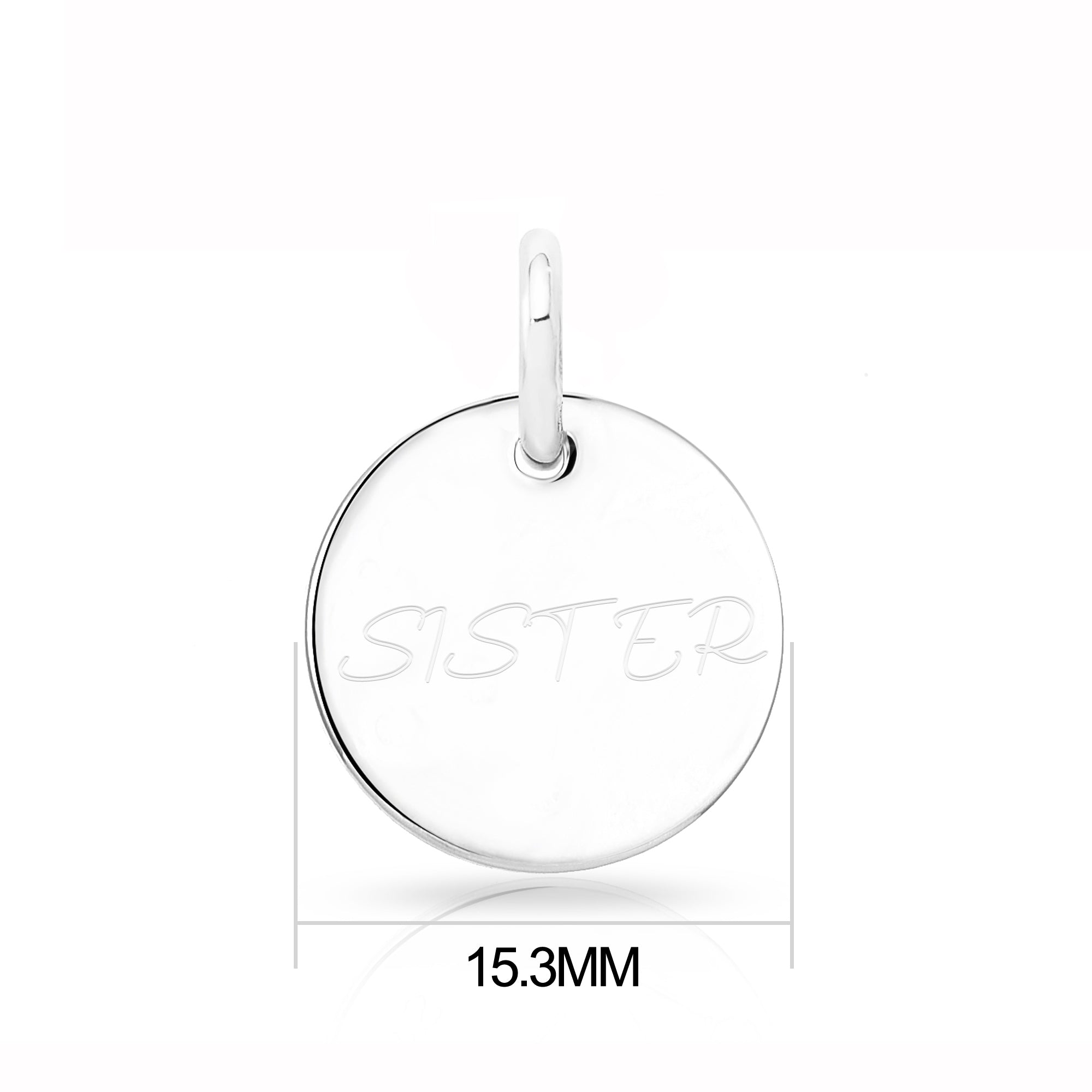 Birthstone Necklace with Sister Charm Created with Zircondia® Crystals - Philip Jones Jewellery