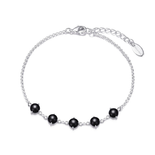 Black Onyx Gemstone Bracelet - Philip Jones Jewellery