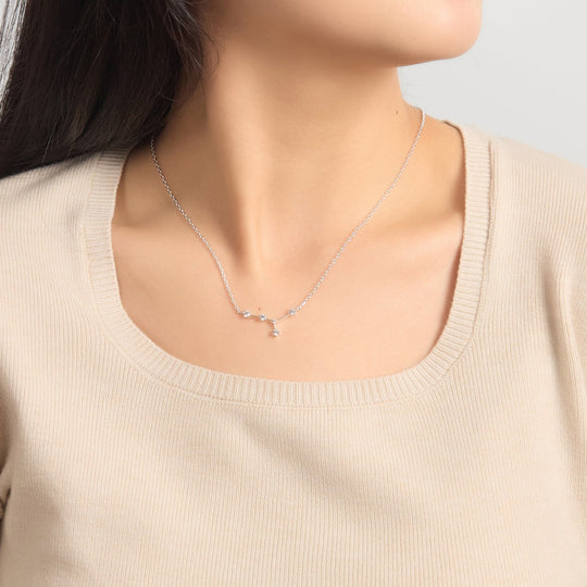 Cancer Star Sign Zodiac Constellation Necklace and Quote Card with Zircondia® Crystals - Philip Jones Jewellery