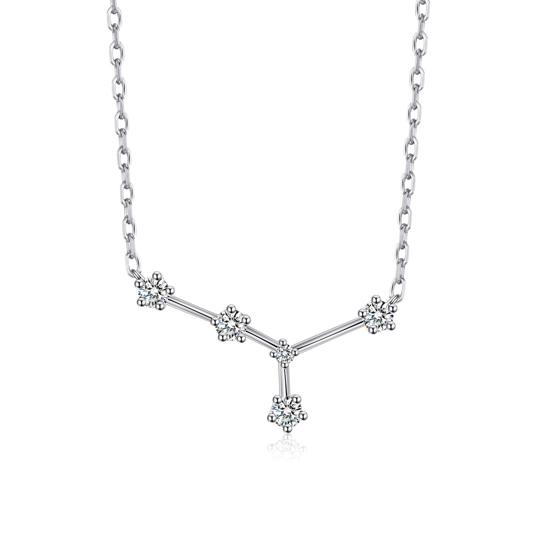 Cancer Star Sign Zodiac Constellation Necklace with Zircondia® Crystals - Philip Jones Jewellery