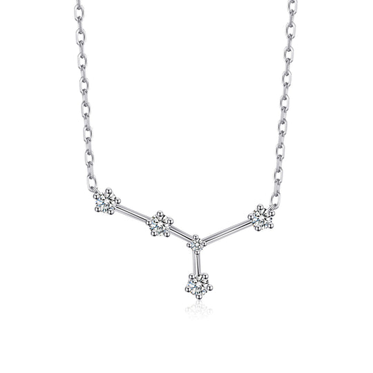 Cancer Star Sign Zodiac Constellation Necklace with Zircondia® Crystals - Philip Jones Jewellery