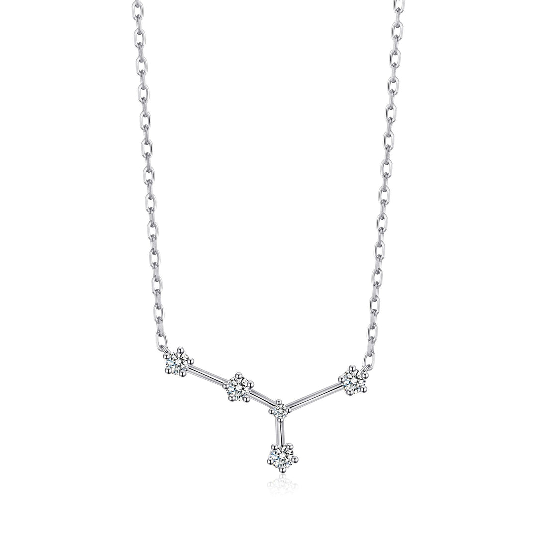 Cancer Star Sign Zodiac Constellation Necklace with Zircondia® Crystals - Philip Jones Jewellery