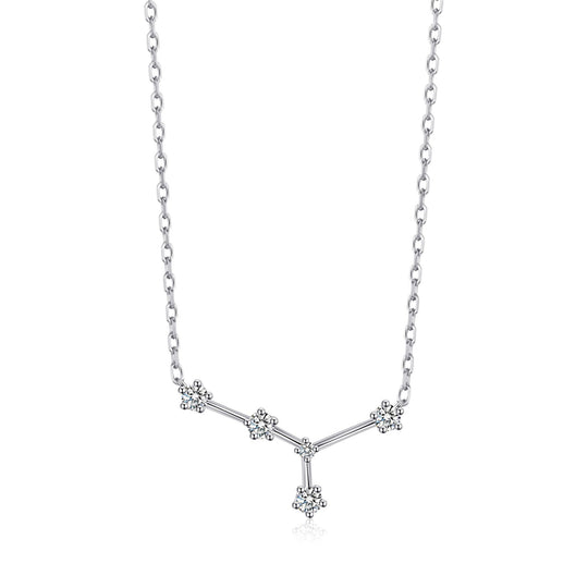 Cancer Star Sign Zodiac Constellation Necklace with Zircondia® Crystals - Philip Jones Jewellery
