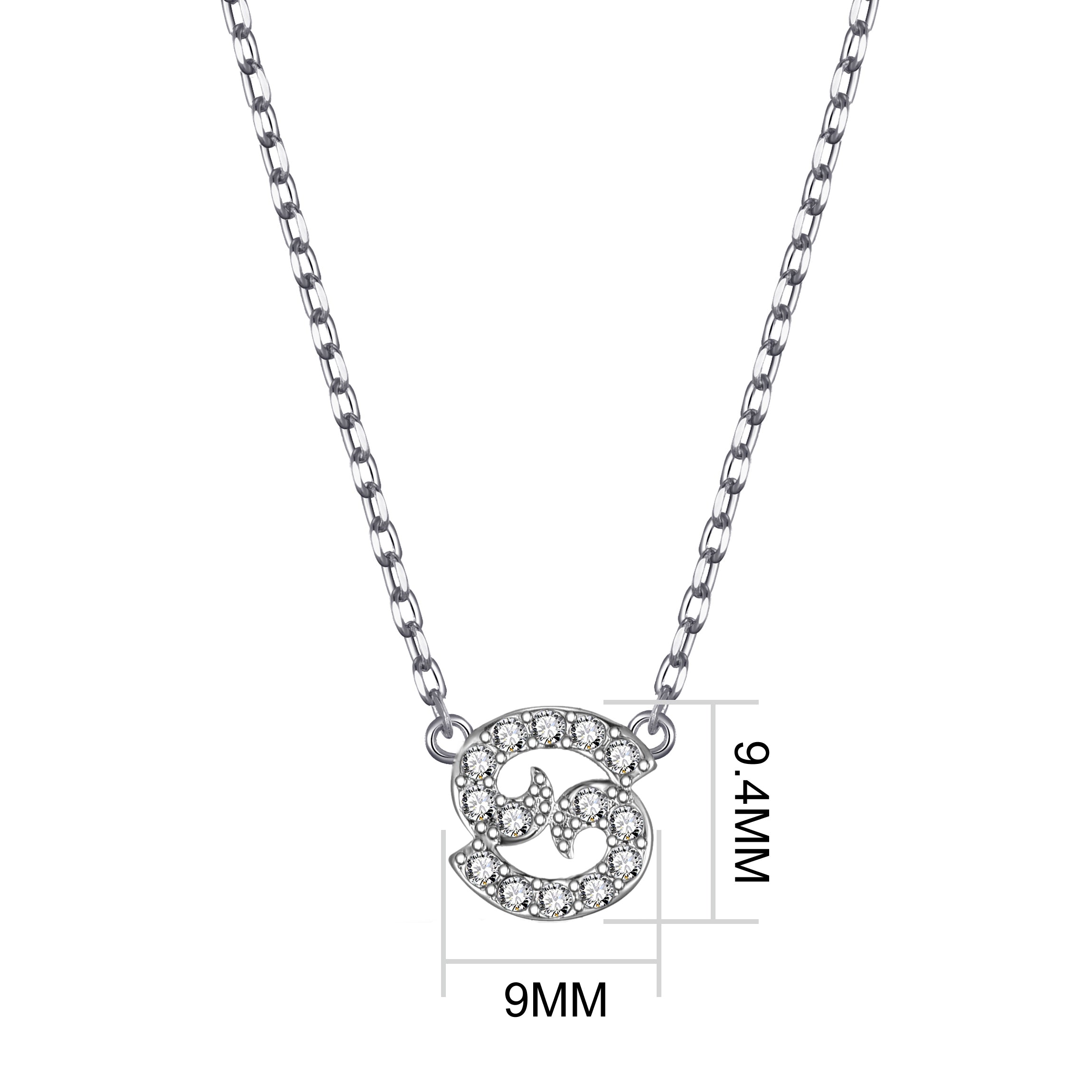 Cancer Zodiac Star Sign Necklace Created with Zircondia® Crystals