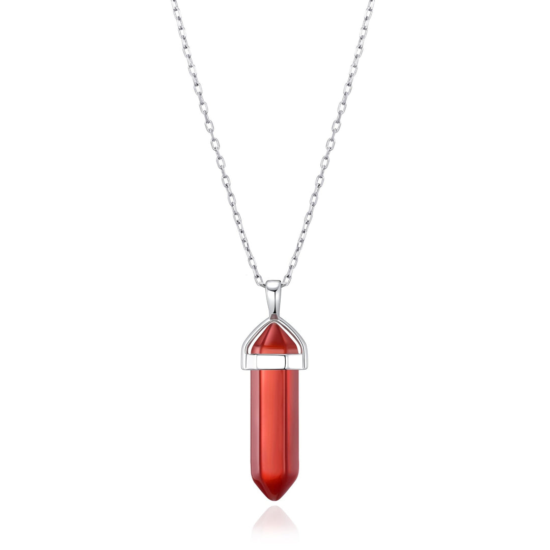 Carnelian Genuine Gemstone Necklace - Philip Jones Jewellery