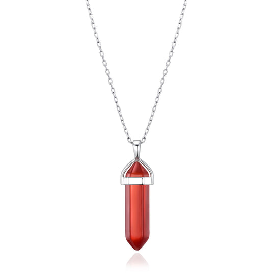 Carnelian Genuine Gemstone Necklace - Philip Jones Jewellery