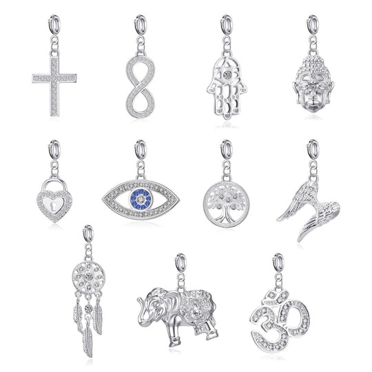 Clip On Charms Created with Zircondia® Crystals - Philip Jones Jewellery