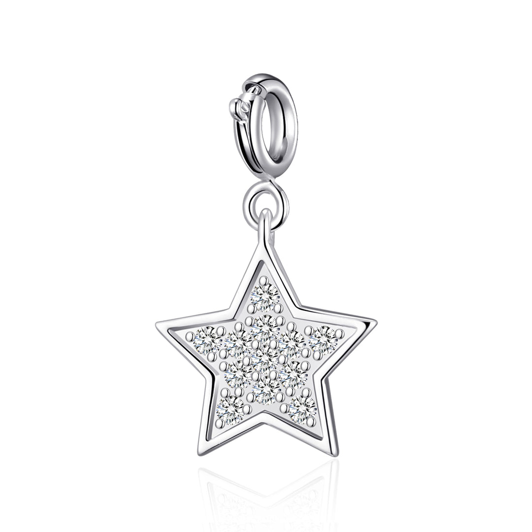 Clip On Charms Created with Zircondia® Crystals - Philip Jones Jewellery
