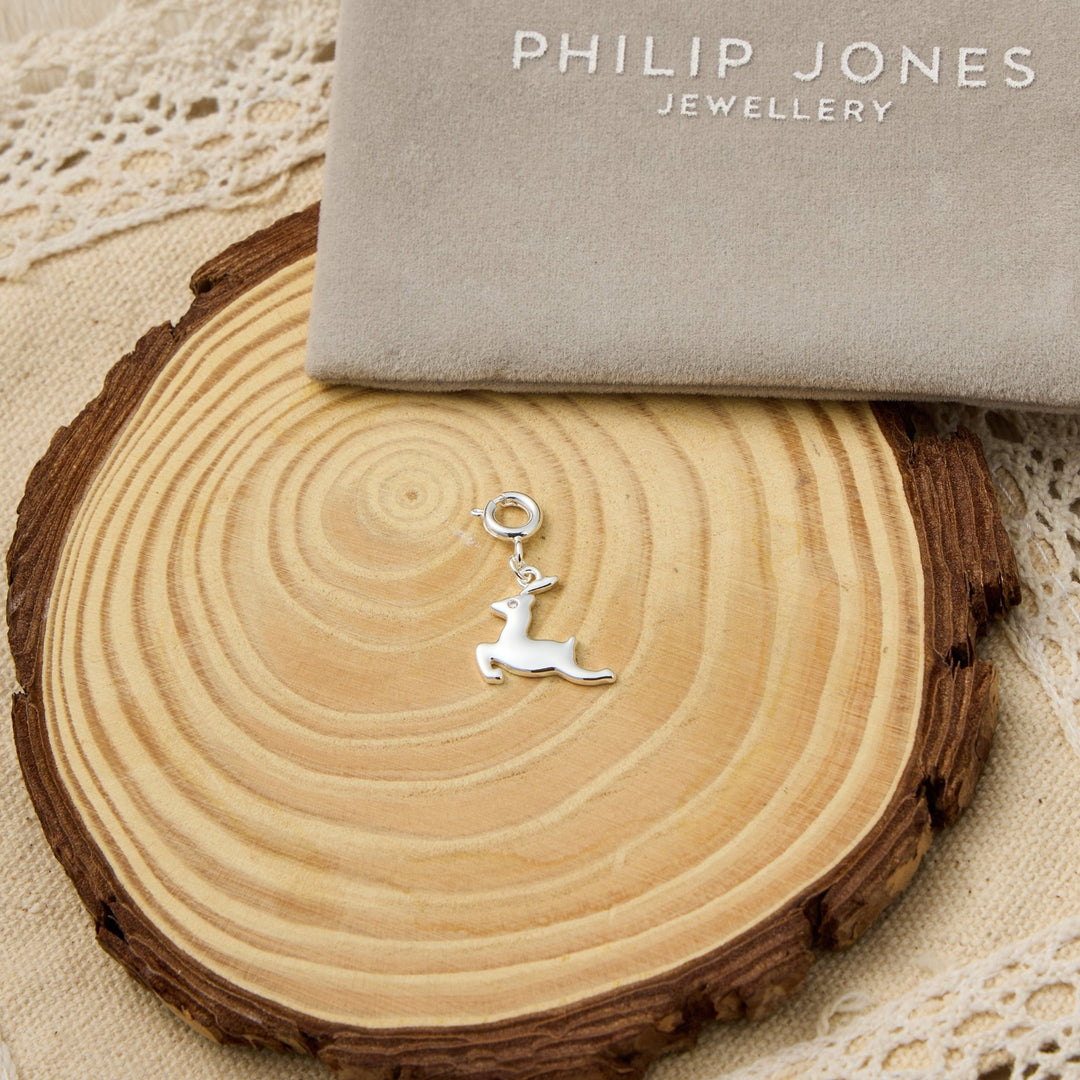 Clip On Christmas Charms Created with Zircondia® Crystals - Philip Jones Jewellery