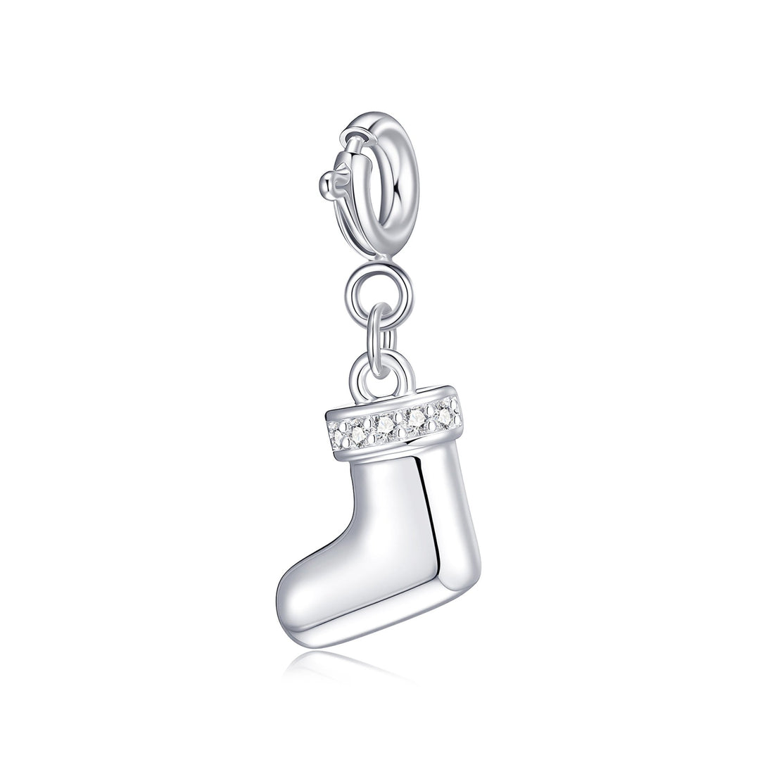 Clip On Christmas Charms Created with Zircondia® Crystals - Philip Jones Jewellery