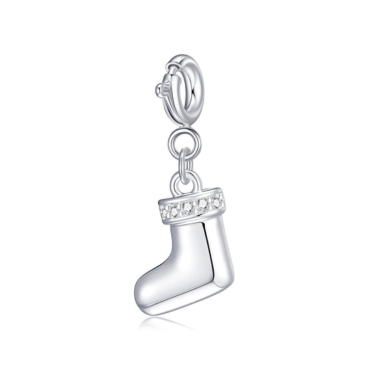 Clip On Christmas Charms Created with Zircondia® Crystals - Philip Jones Jewellery