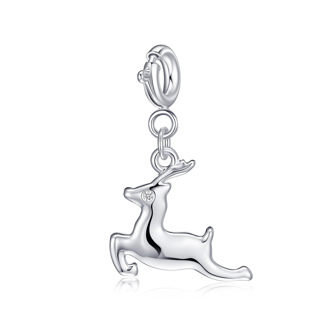 Clip On Christmas Charms Created with Zircondia® Crystals - Philip Jones Jewellery