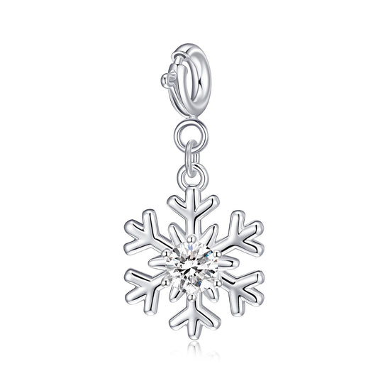 Clip On Christmas Charms Created with Zircondia® Crystals - Philip Jones Jewellery