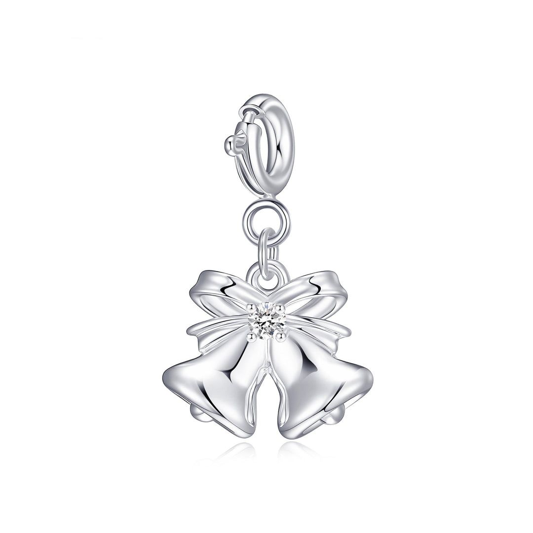 Clip On Christmas Charms Created with Zircondia® Crystals - Philip Jones Jewellery