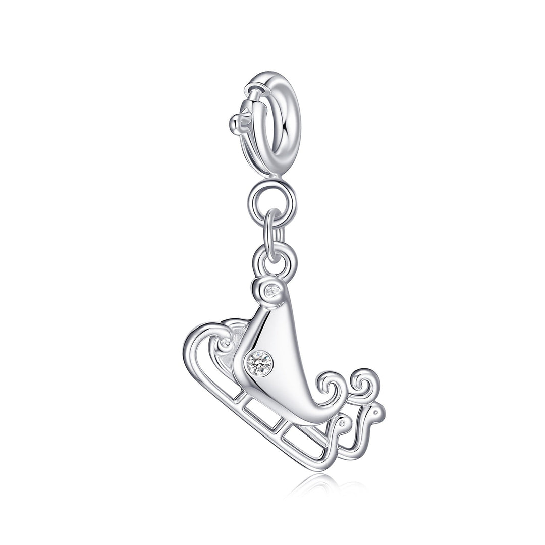 Clip On Christmas Charms Created with Zircondia® Crystals - Philip Jones Jewellery