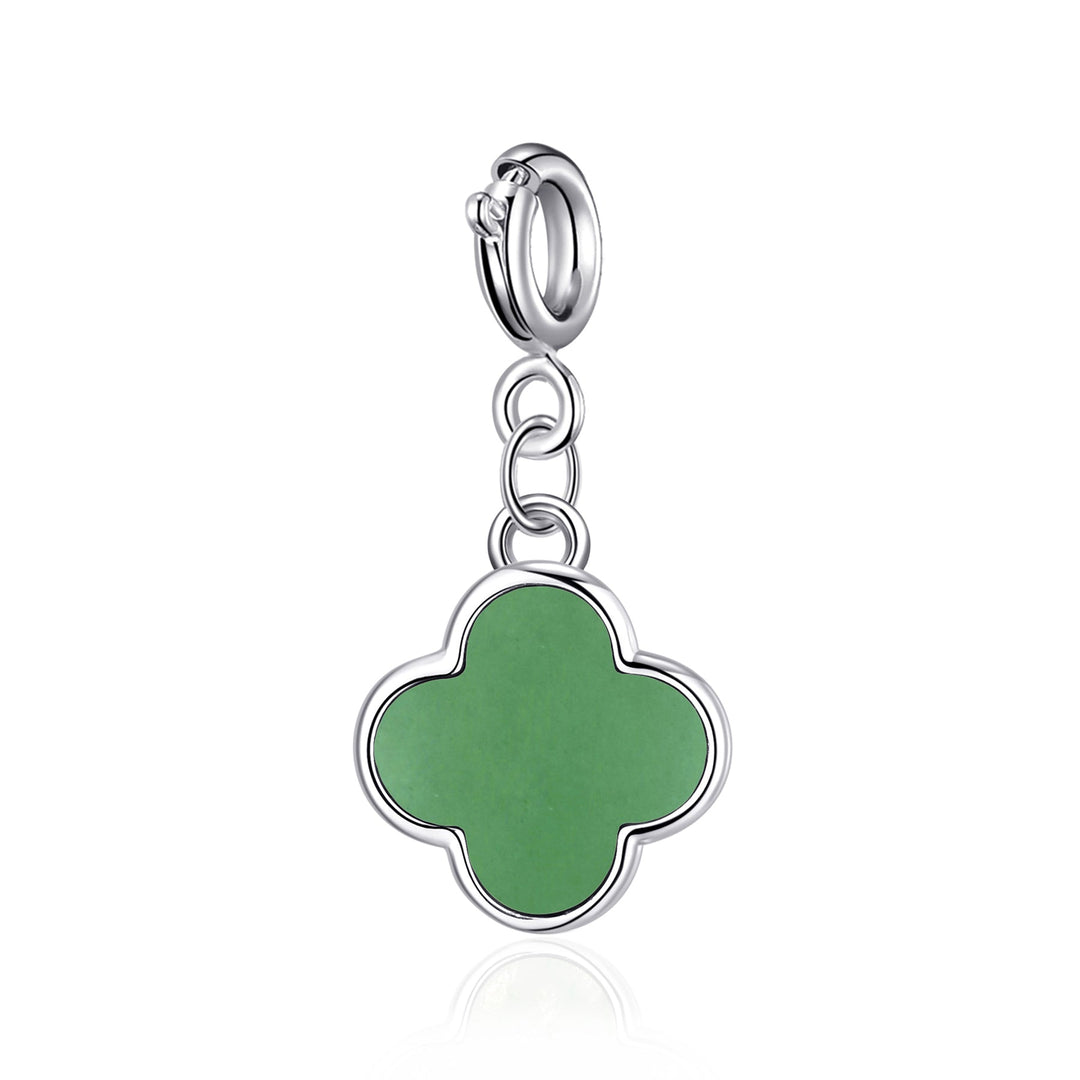 Clip On Gemstone Clover Charms - Philip Jones Jewellery