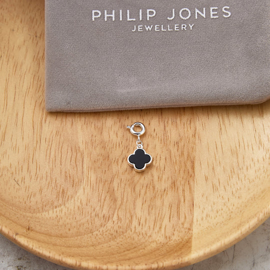 Clip On Gemstone Clover Charms - Philip Jones Jewellery