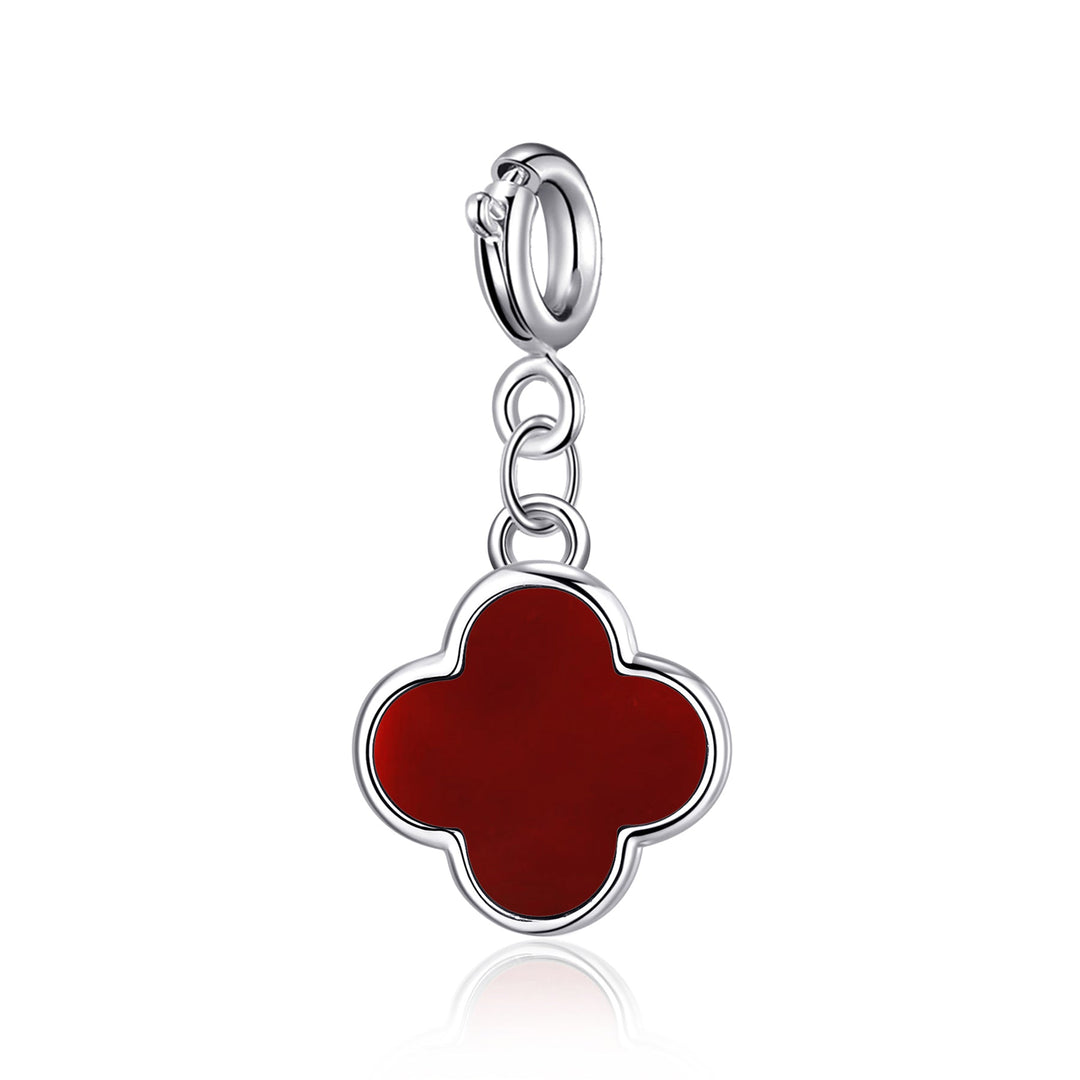 Clip On Gemstone Clover Charms - Philip Jones Jewellery