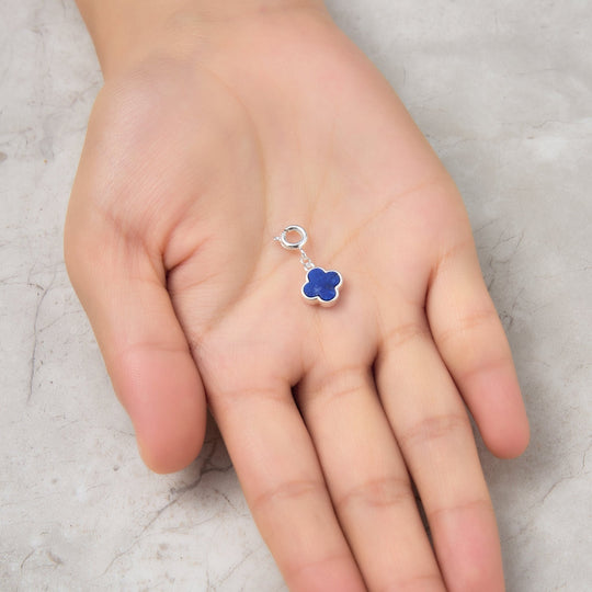Clip On Gemstone Clover Charms - Philip Jones Jewellery