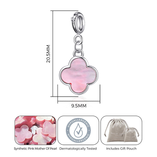 Clip On Gemstone Clover Charms - Philip Jones Jewellery