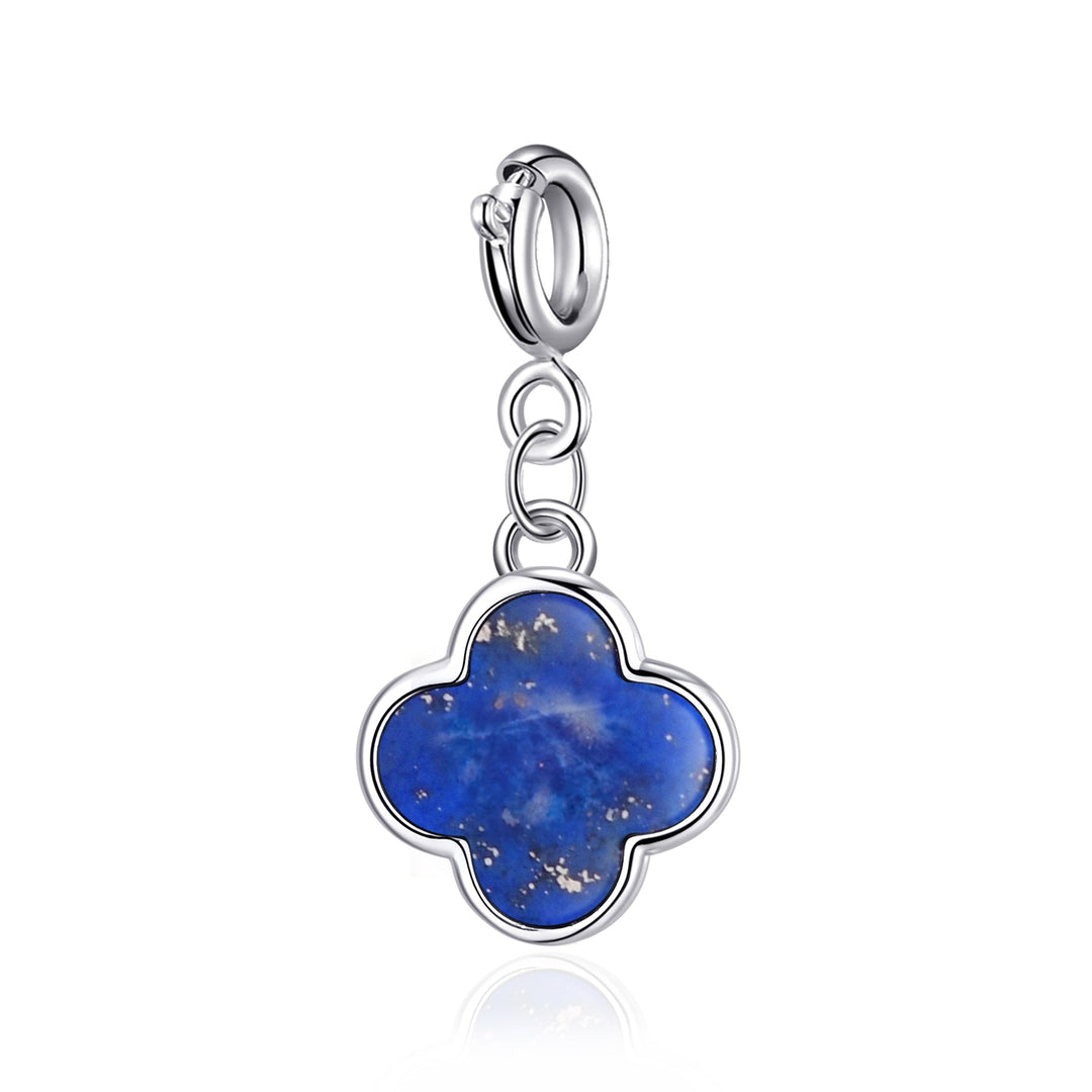 Clip On Gemstone Clover Charms - Philip Jones Jewellery