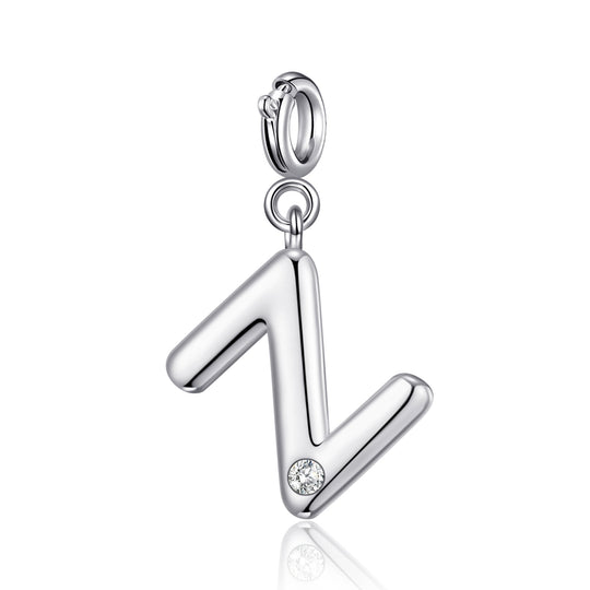 Clip On Initial Charms Letter A - Z Created with Zircondia® Crystals - Philip Jones Jewellery
