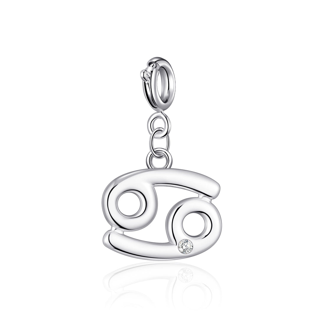 Clip On Star Sign Zodiac Charms Created with Zircondia® Crystals - Philip Jones Jewellery