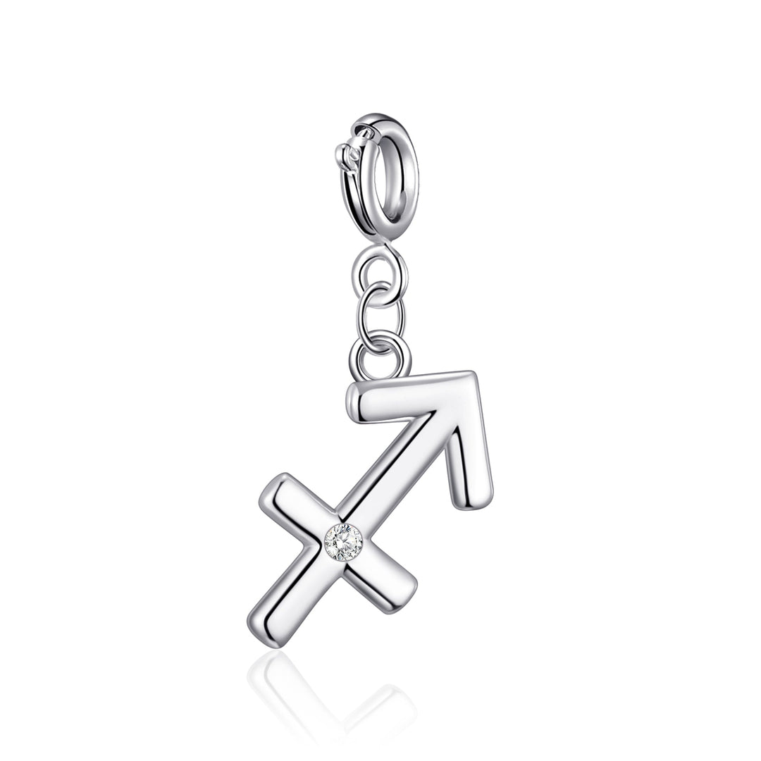 Clip On Star Sign Zodiac Charms Created with Zircondia® Crystals - Philip Jones Jewellery