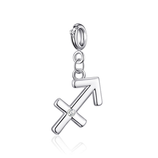 Clip On Star Sign Zodiac Charms Created with Zircondia® Crystals - Philip Jones Jewellery