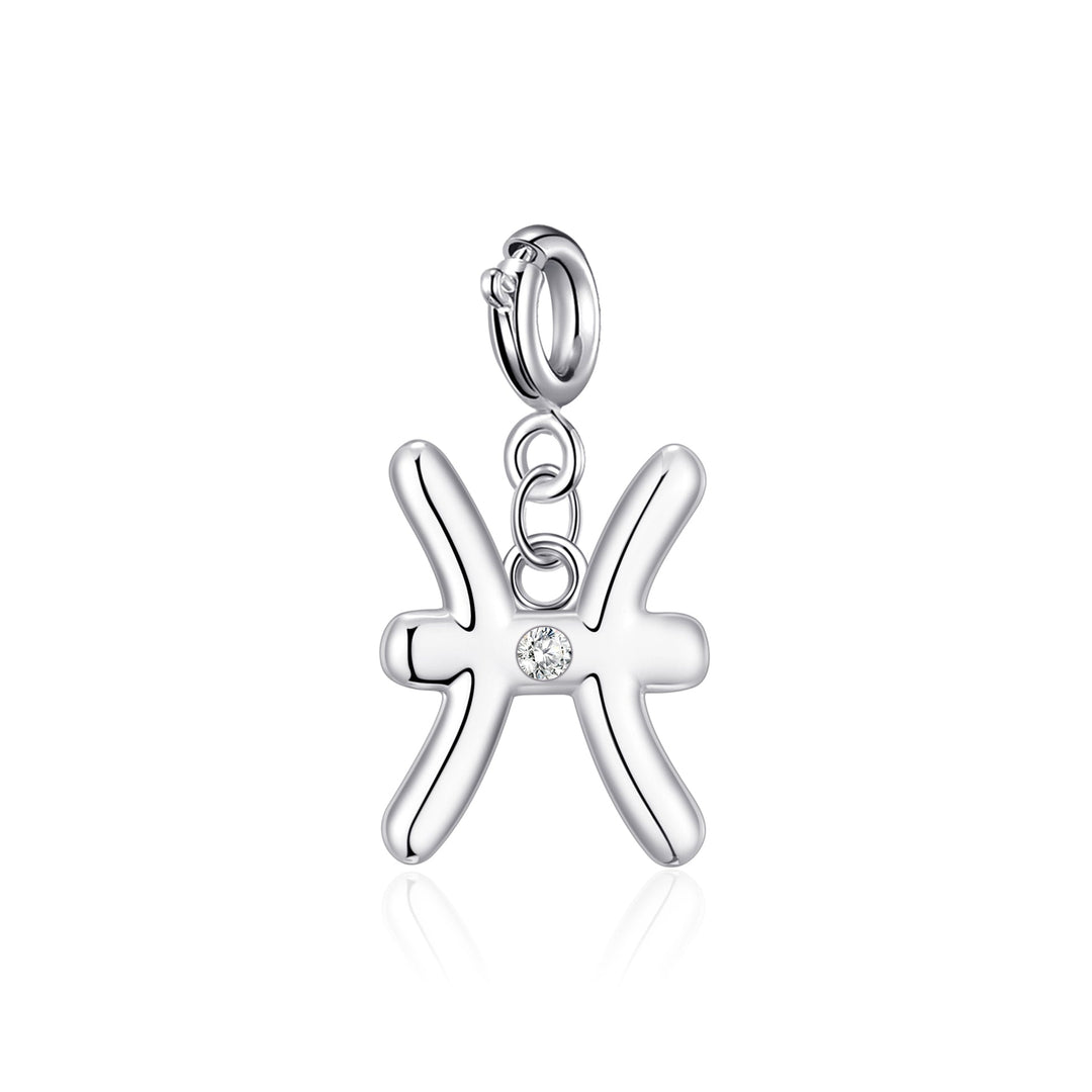 Clip On Star Sign Zodiac Charms Created with Zircondia® Crystals - Philip Jones Jewellery