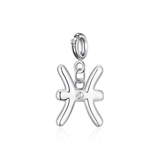 Clip On Star Sign Zodiac Charms Created with Zircondia® Crystals - Philip Jones Jewellery