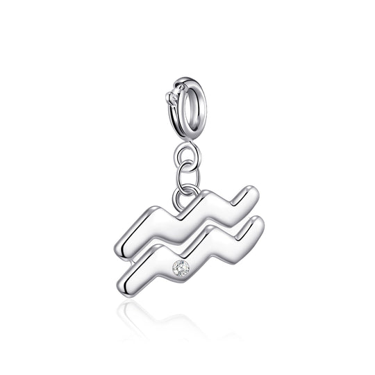 Clip On Star Sign Zodiac Charms Created with Zircondia® Crystals - Philip Jones Jewellery
