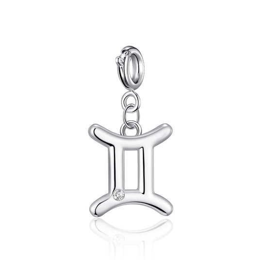 Clip On Star Sign Zodiac Charms Created with Zircondia® Crystals - Philip Jones Jewellery