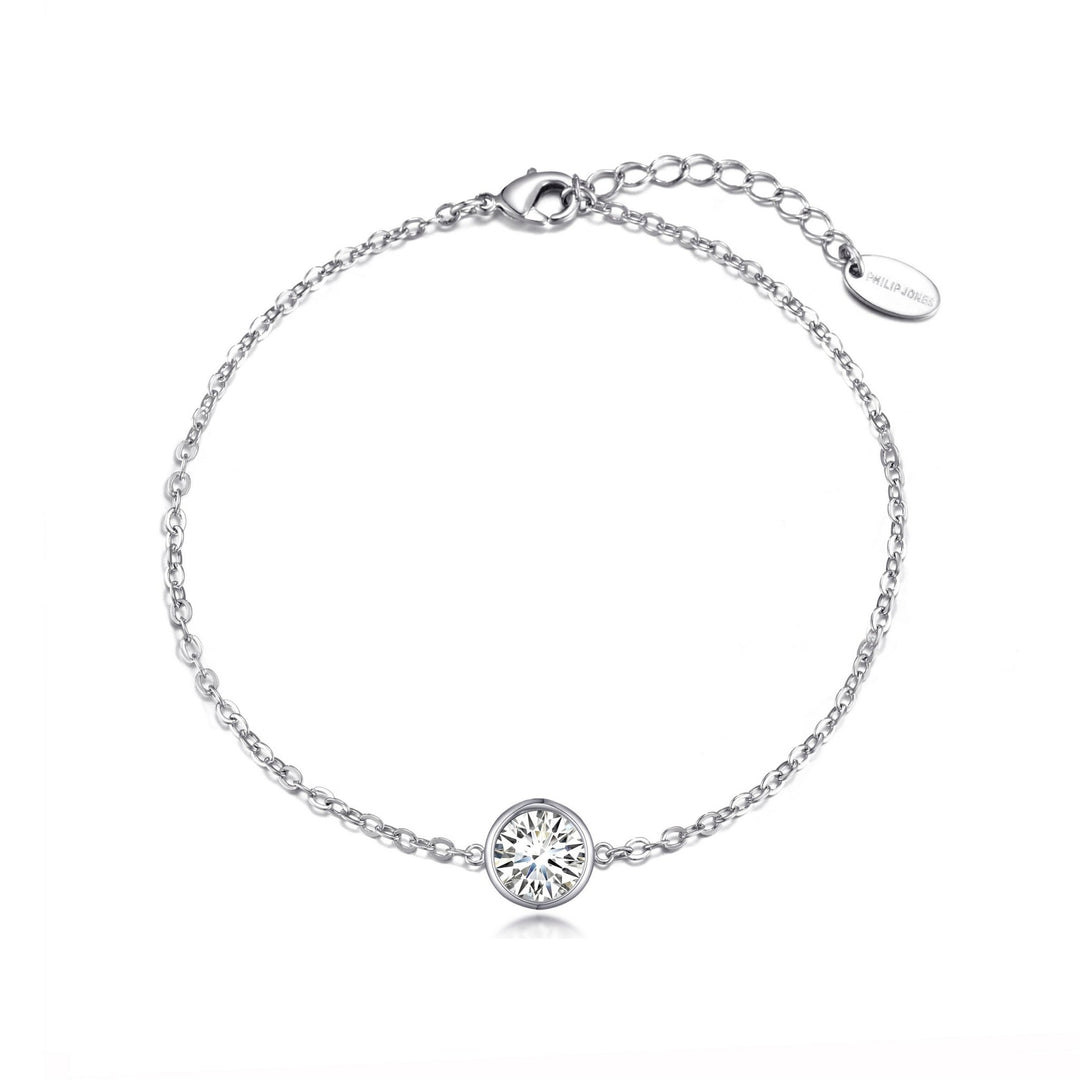 Crystal Anklet Created with Zircondia® Crystals - Philip Jones Jewellery